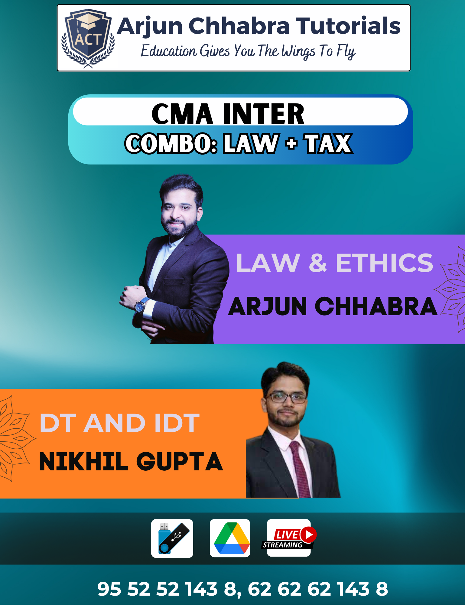 CMA Inter Combo Law and DT & IDT for Dec 2023 Arjun Chhabra Tutorials